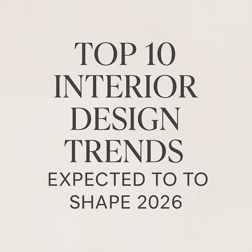 Top 10 Interior Design Trends Expected to Shape 2026