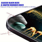 Elk Fortune Tree Triptych Wall Art – 3-Piece HD 3D Prints with Resin Black Frame, Waterproof Decor for Living Room & Bedroom