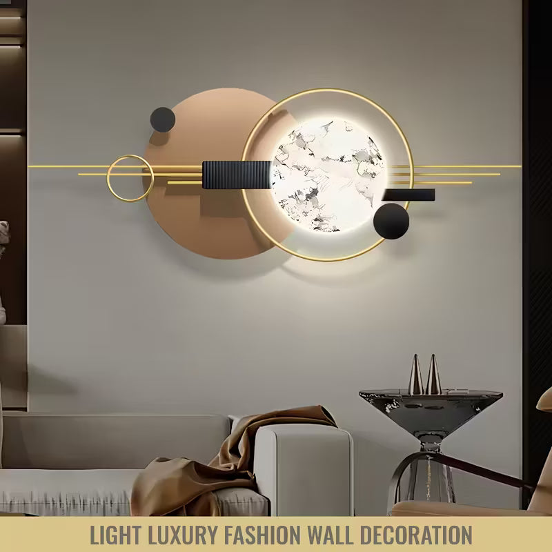 Modern wall light fixture in a stylish interior setting with text 'Light Luxury Fashion Wall Decoration'.